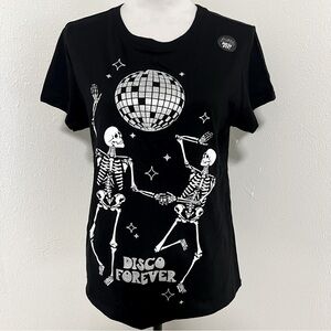 NWOT Skeleton Disco Dancers Shirt “Disco Fever” Large ( Runs Small) Fits Medium